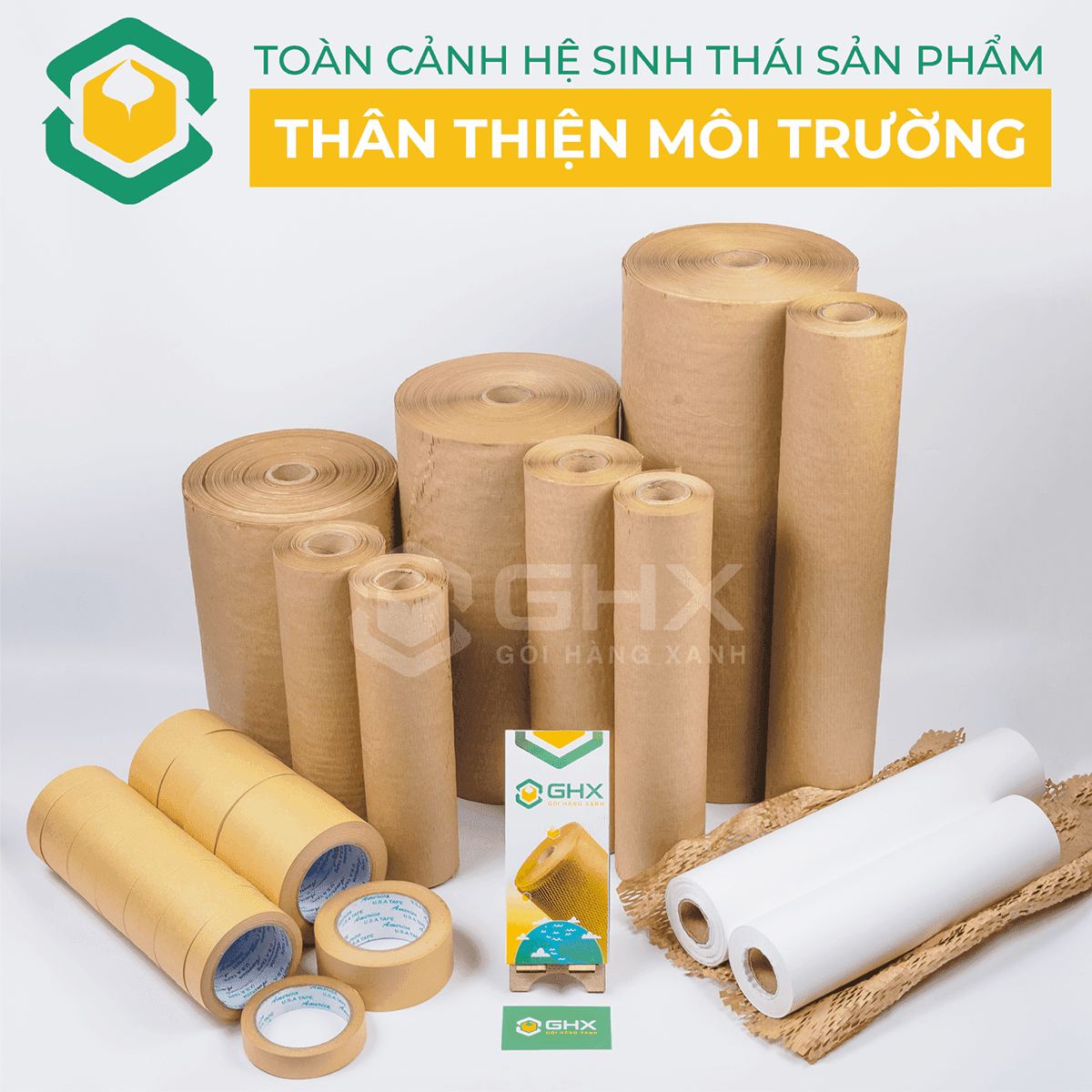 Giấy Tổ Ong 38cmx250m GHX - Chất giấy kraft xi măng 80gsm