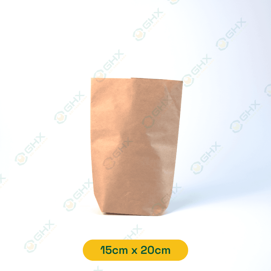 Túi giấy kraft Nhật không quai size 15x20cm