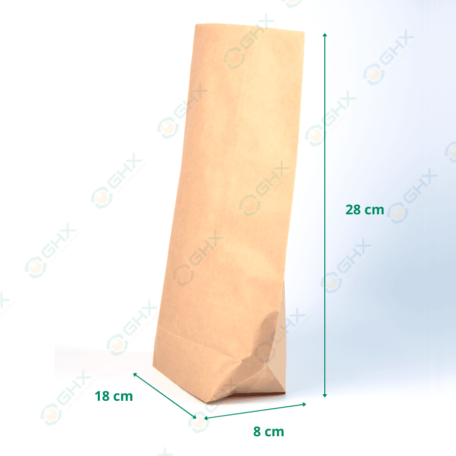 Túi giấy kraft Nhật không quai size 18x28cm