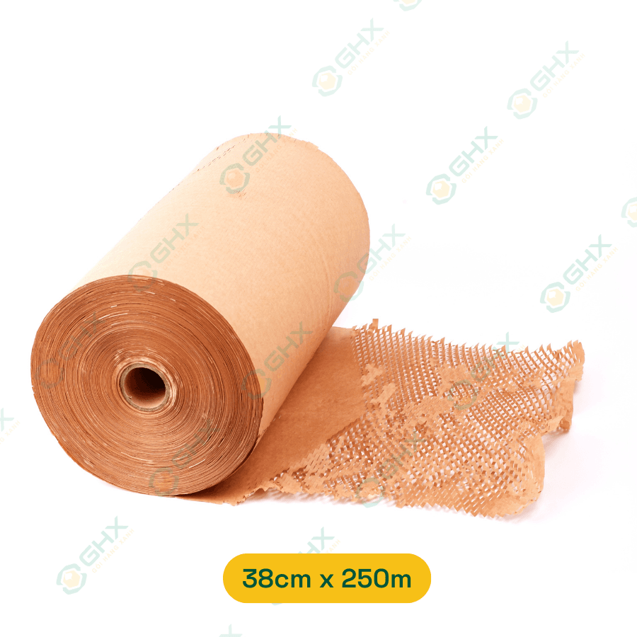 Giấy Tổ Ong 38cmx250m GHX - Chất giấy kraft xi măng 80gsm