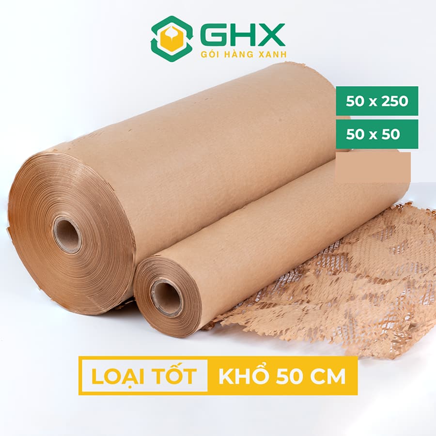 Giấy Tổ Ong 50cmx50m GHX - Chất giấy kraft xi măng 80gsm