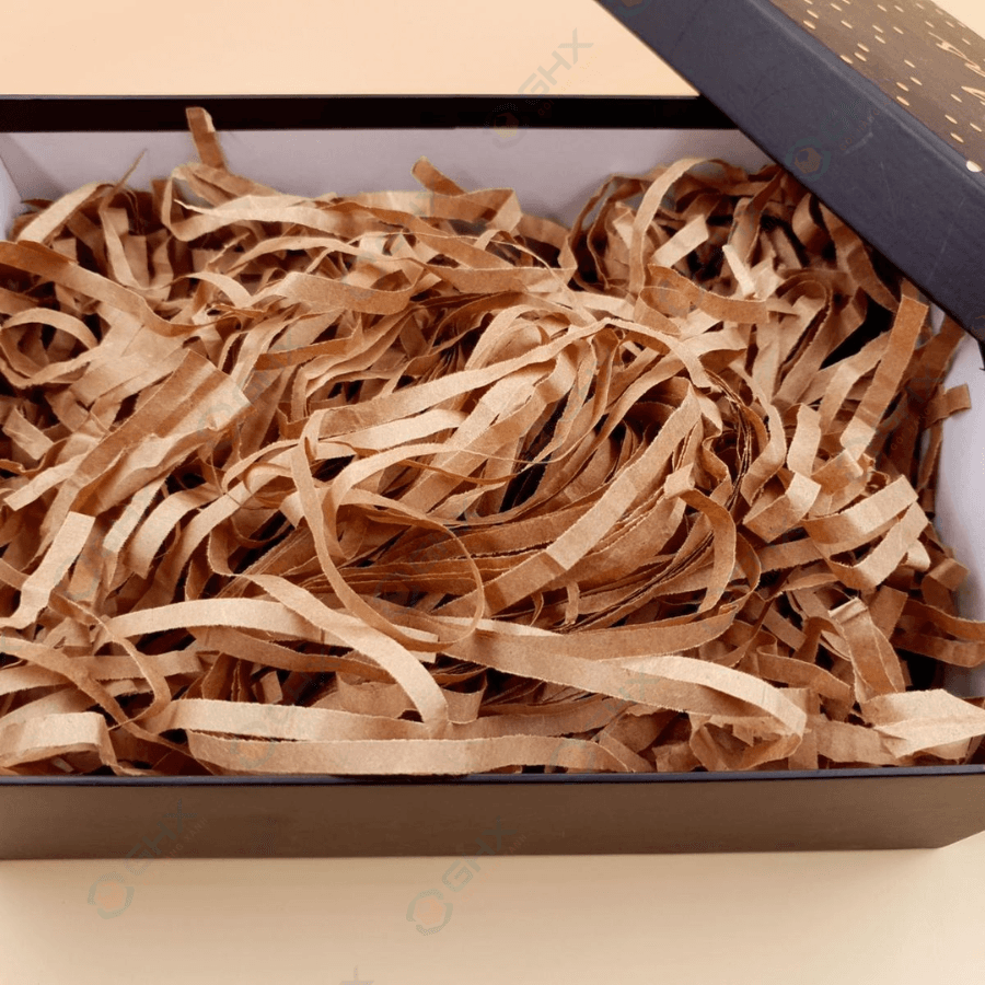 Giấy rơm, giấy vụn kraft nâu trang trí lót hộp quà