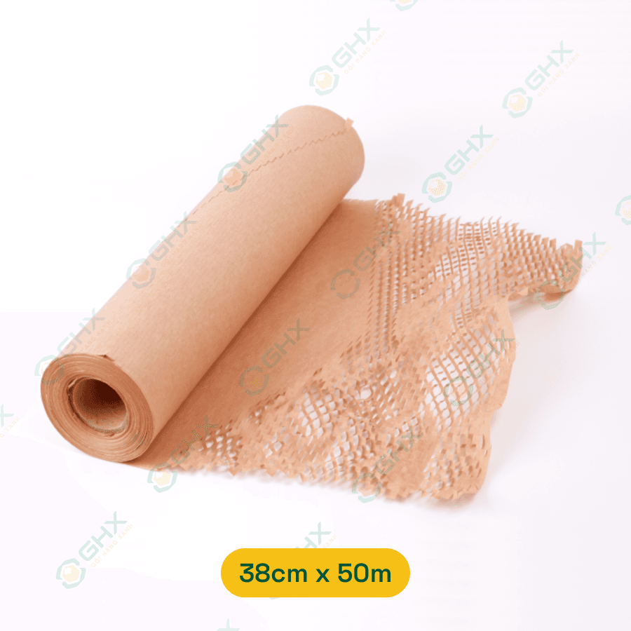 Giấy Tổ Ong 38cmx50m GHX - Chất giấy kraft xi măng 80gsm