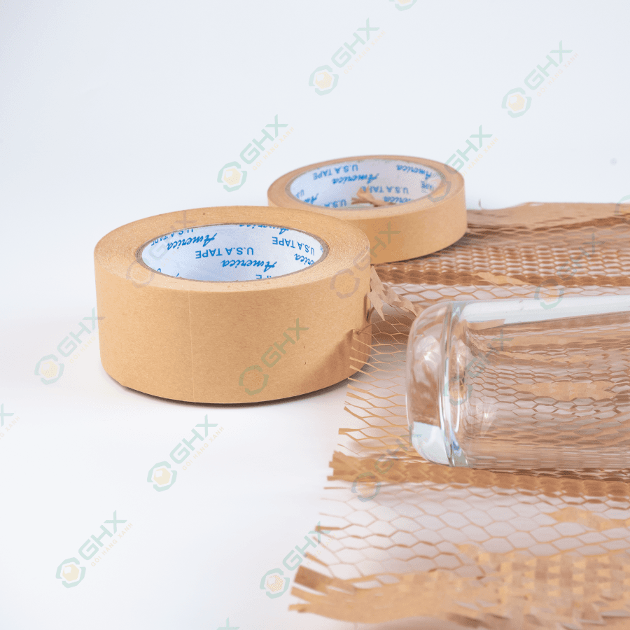 Băng keo giấy kraft Da Bò Đài Loan 48mm x 45m