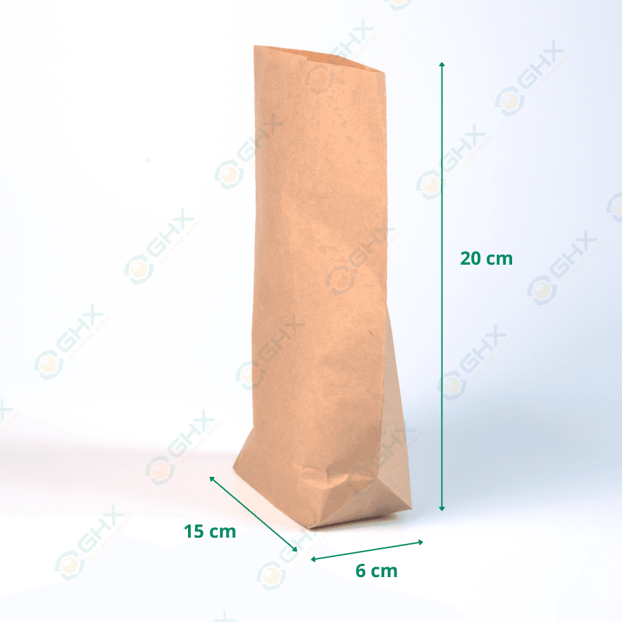 Túi giấy kraft Nhật không quai size 15x20cm