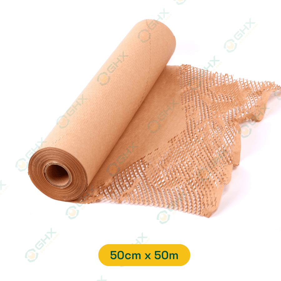 Giấy Tổ Ong 50cmx50m GHX - Chất giấy kraft xi măng 80gsm