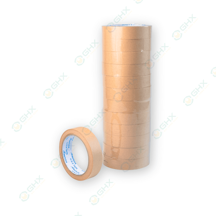 Băng keo giấy kraft Da Bò Đài Loan 24mm x 22m