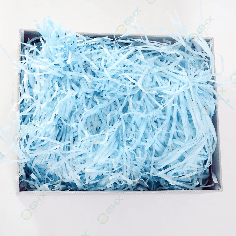 Giấy rơm, giấy vụn MÀU XANH BIỂN trang trí lót hộp quà