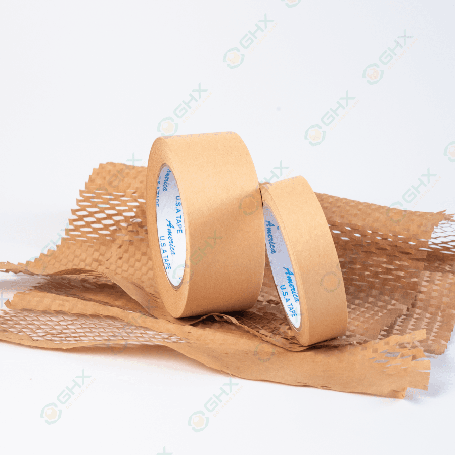 Băng keo giấy kraft Da Bò Đài Loan 48mm x 45m