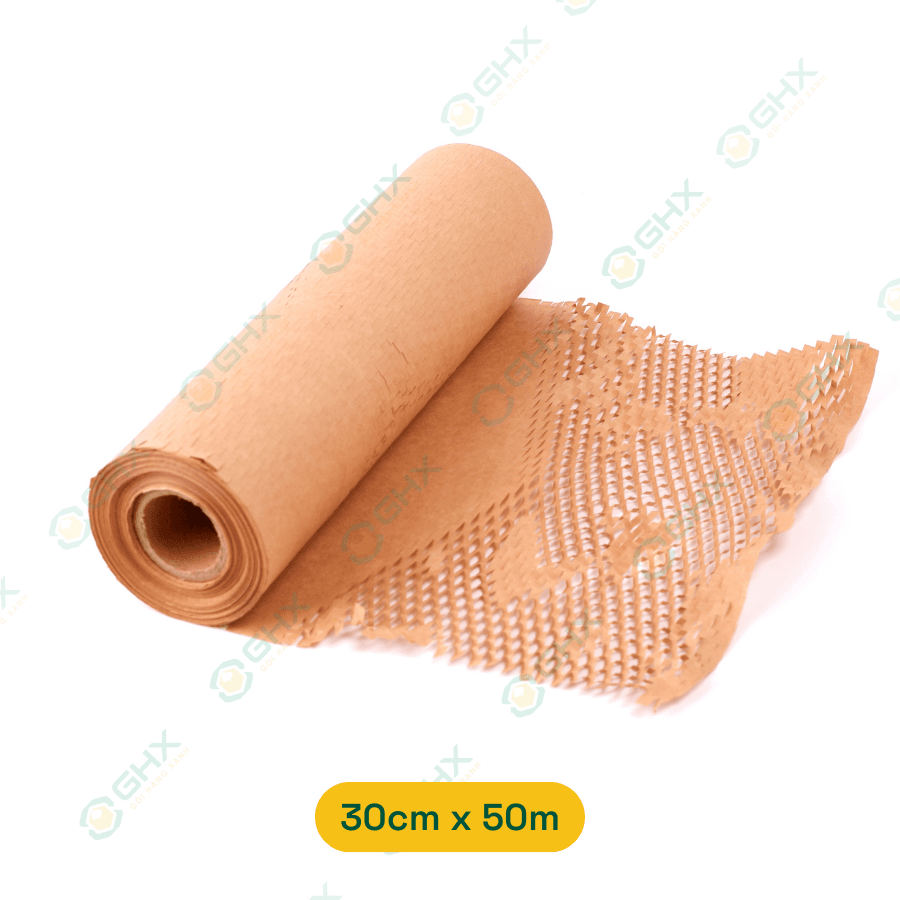 Giấy Tổ Ong 30cmx50m GHX - Chất giấy kraft xi măng 80gsm